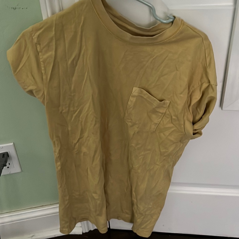 yellow mens T-shirt